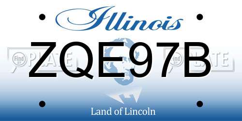ZQE97B Illinois License Plate