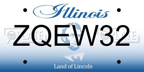 ZQEW32 Illinois License Plate