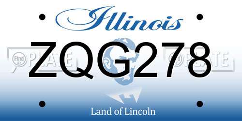 ZQG278 Illinois License Plate