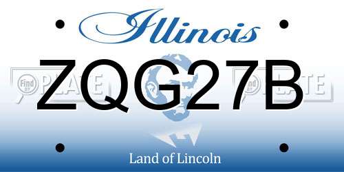 ZQG27B Illinois License Plate