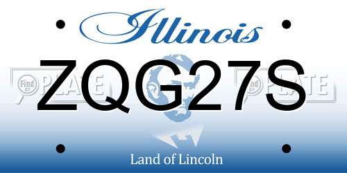 ZQG27S Illinois License Plate