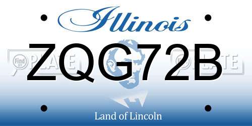 ZQG72B Illinois License Plate