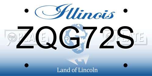 ZQG72S Illinois License Plate