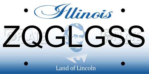 ZQGLGSS Illinois License Plate