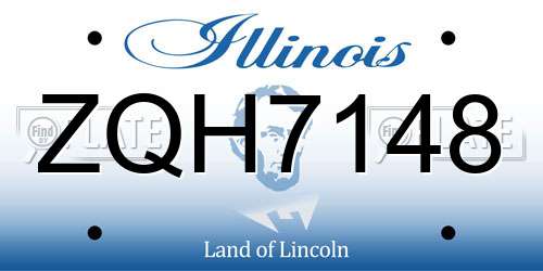 ZQH7148 Illinois License Plate