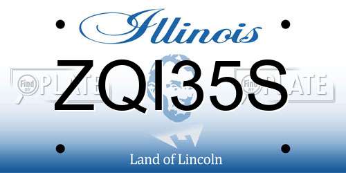 ZQI35S Illinois License Plate
