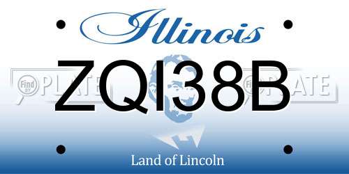 ZQI38B Illinois License Plate