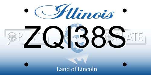 ZQI38S Illinois License Plate