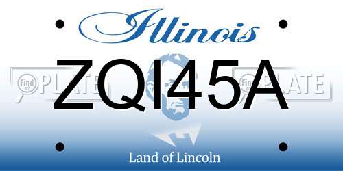 ZQI45A Illinois License Plate