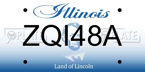ZQI48A Illinois License Plate