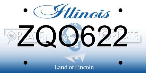 ZQO622 Illinois License Plate