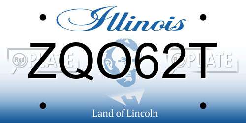 ZQO62T Illinois License Plate
