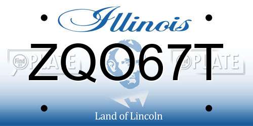 ZQO67T Illinois License Plate