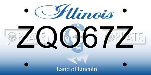 ZQO67Z Illinois License Plate