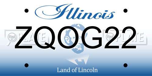 ZQOG22 Illinois License Plate