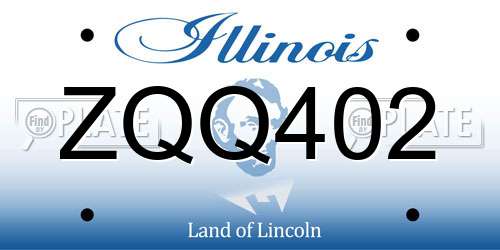 ZQQ402 Illinois License Plate