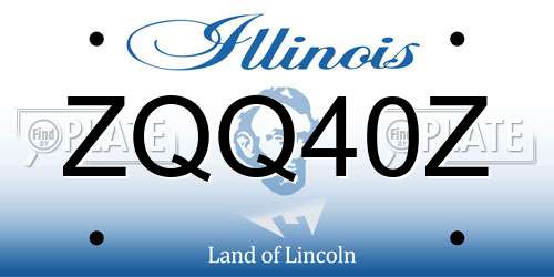 ZQQ40Z Illinois License Plate