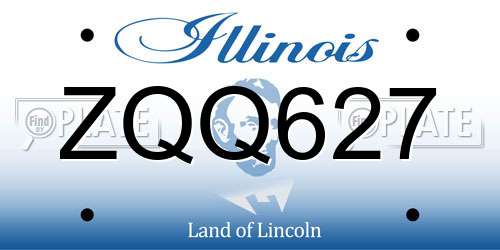 ZQQ627 Illinois License Plate
