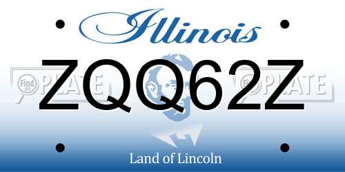 ZQQ62Z Illinois License Plate