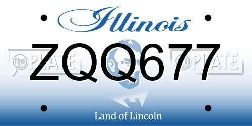 ZQQ677 Illinois License Plate