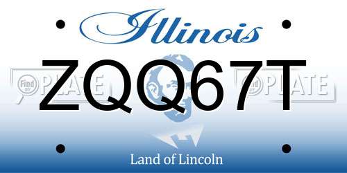 ZQQ67T Illinois License Plate