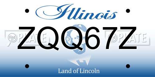 ZQQ67Z Illinois License Plate