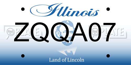 ZQQA07 Illinois License Plate