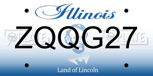 ZQQG27 Illinois License Plate