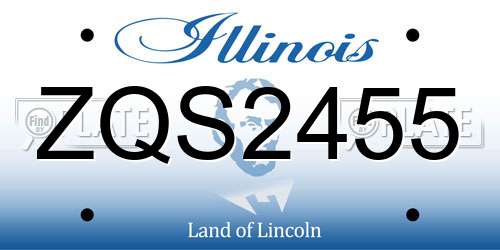 ZQS2455 Illinois License Plate