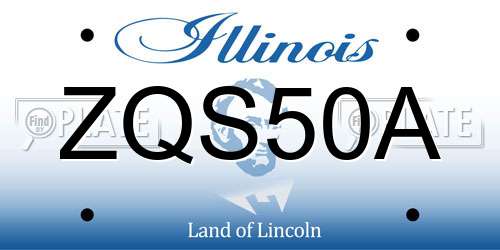 ZQS50A Illinois License Plate