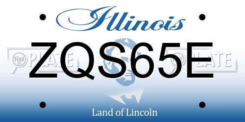 ZQS65E Illinois License Plate