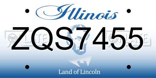 ZQS7455 Illinois License Plate