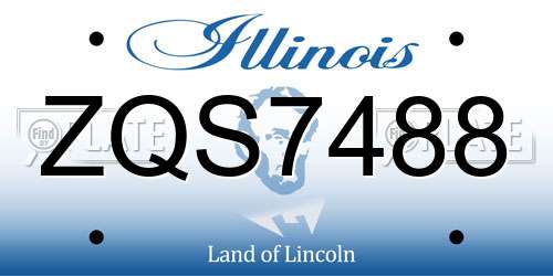 ZQS7488 Illinois License Plate