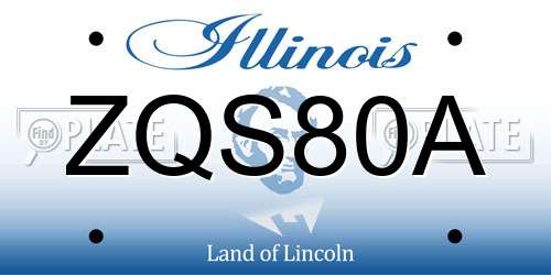 ZQS80A Illinois License Plate