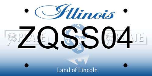 ZQSS04 Illinois License Plate