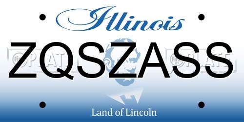 ZQSZASS Illinois License Plate