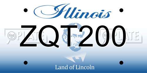 ZQT200 Illinois License Plate