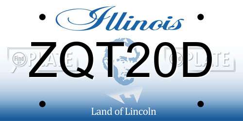 ZQT20D Illinois License Plate