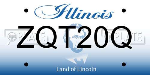 ZQT20Q Illinois License Plate