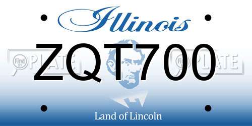 ZQT700 Illinois License Plate