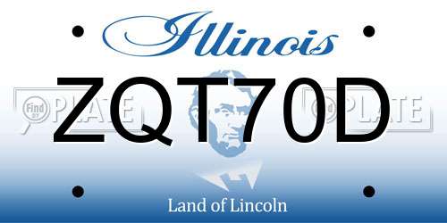 ZQT70D Illinois License Plate