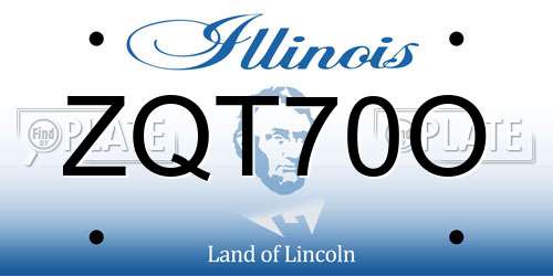 ZQT70O Illinois License Plate