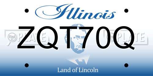 ZQT70Q Illinois License Plate