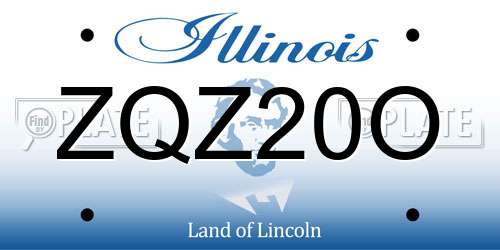 ZQZ20O Illinois License Plate