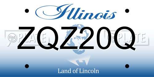 ZQZ20Q Illinois License Plate