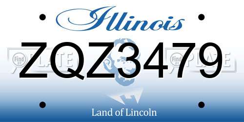 ZQZ3479 Illinois License Plate