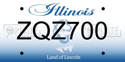 ZQZ700 Illinois License Plate