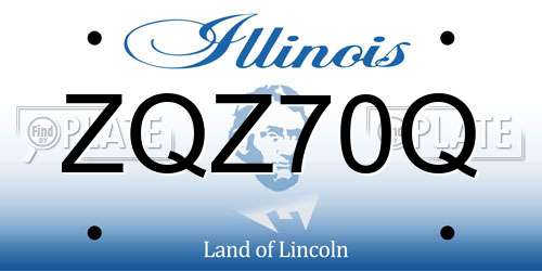ZQZ70Q Illinois License Plate