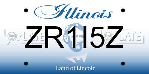 ZR1I5Z Illinois License Plate