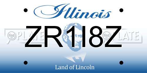 ZR1I8Z Illinois License Plate